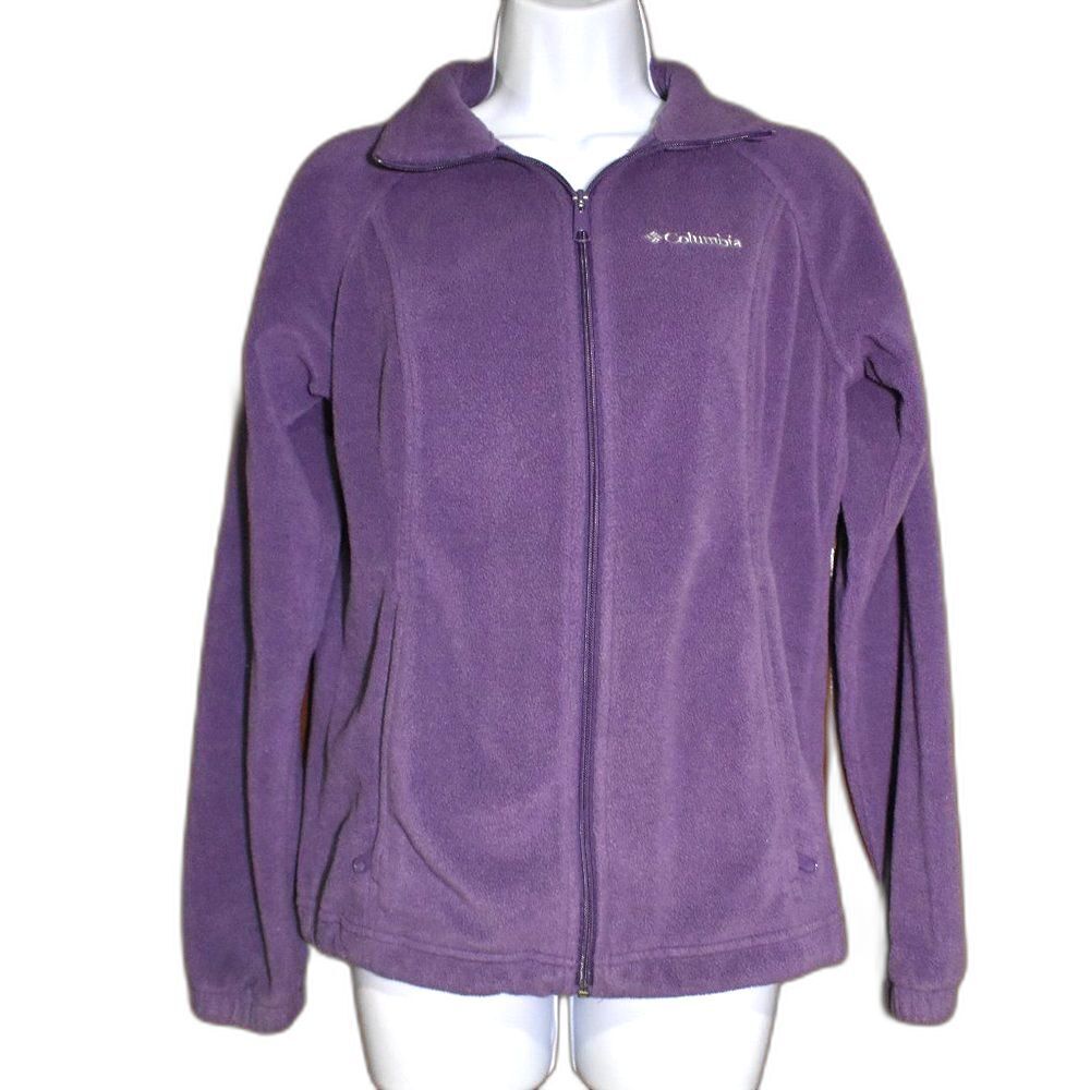 Columbia Purple Fleece Zip Up Jacket Size Small